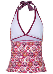 Athens Halter Tankini Top Royal Mosaic
