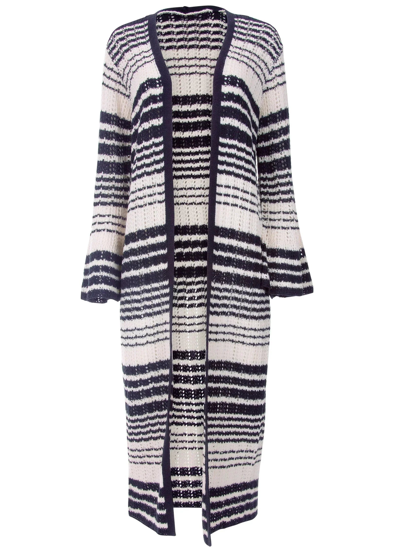Stripe Duster Navy Multi