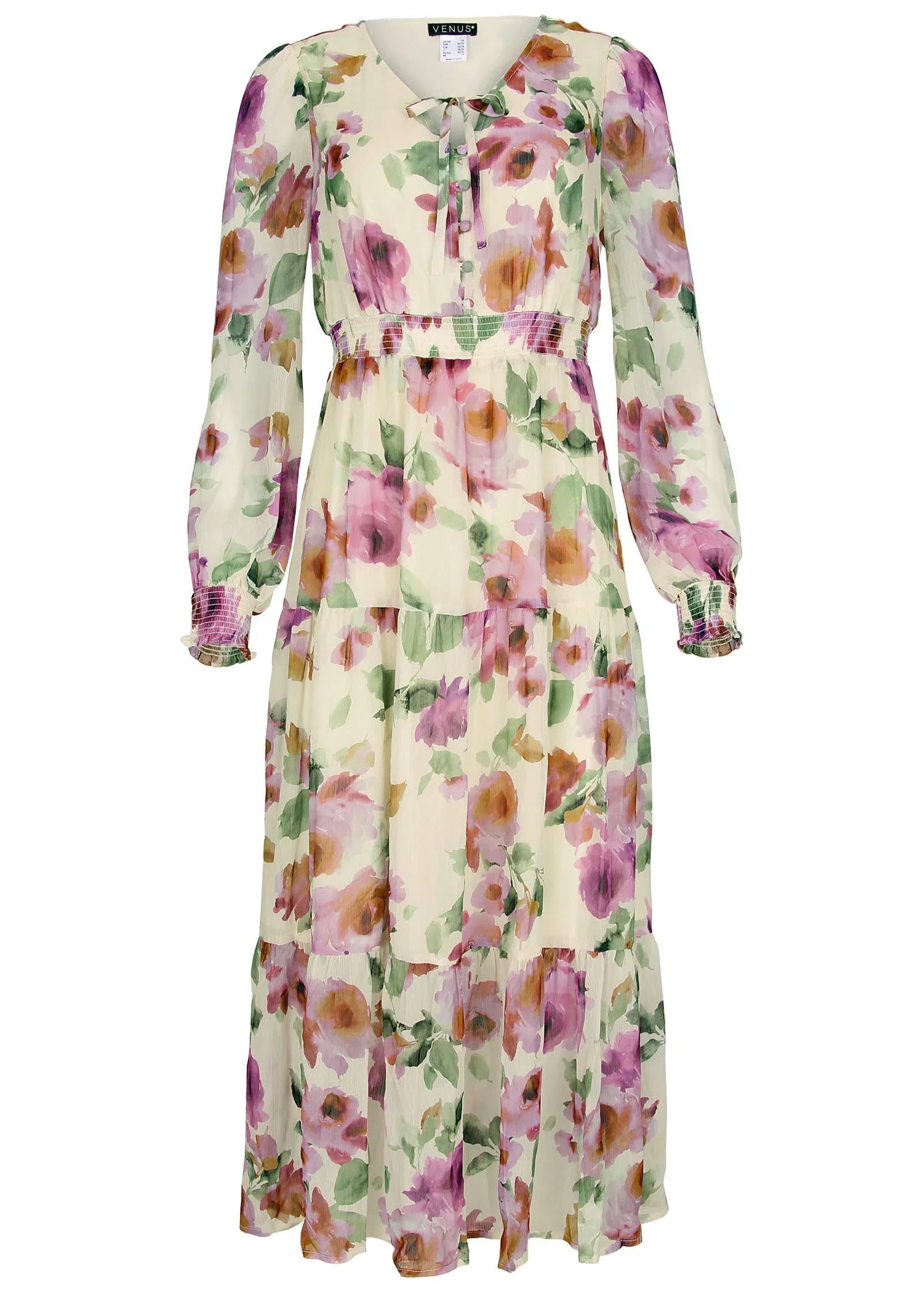 Tiered Floral Maxi Dress Chalet Bouquet