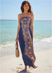 Convertible Maxi Dress Median Paisley
