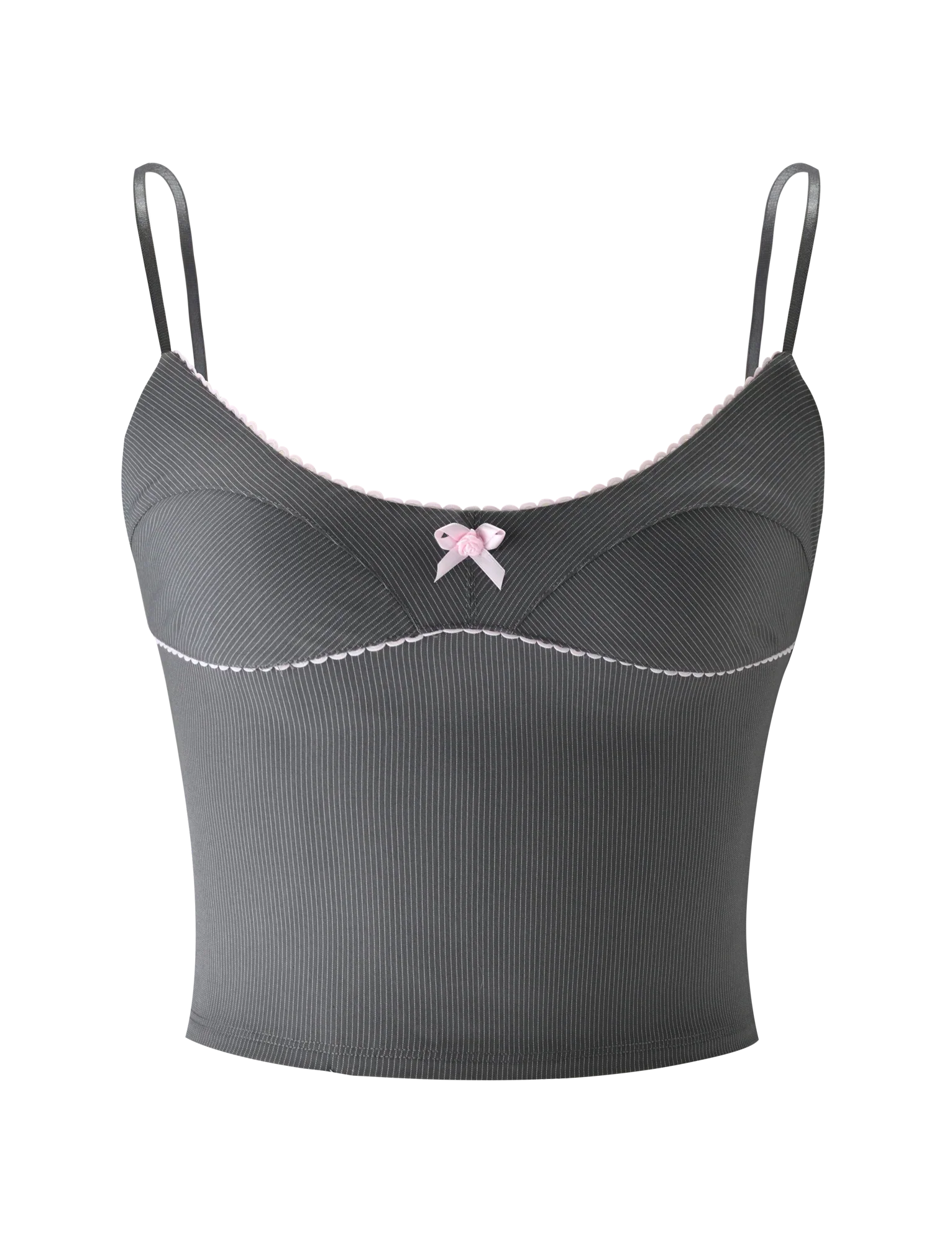 EMORY TOP GREY PINSTRIPE