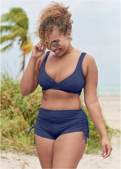Adjustable Side Swim Short Ultramarine Blue