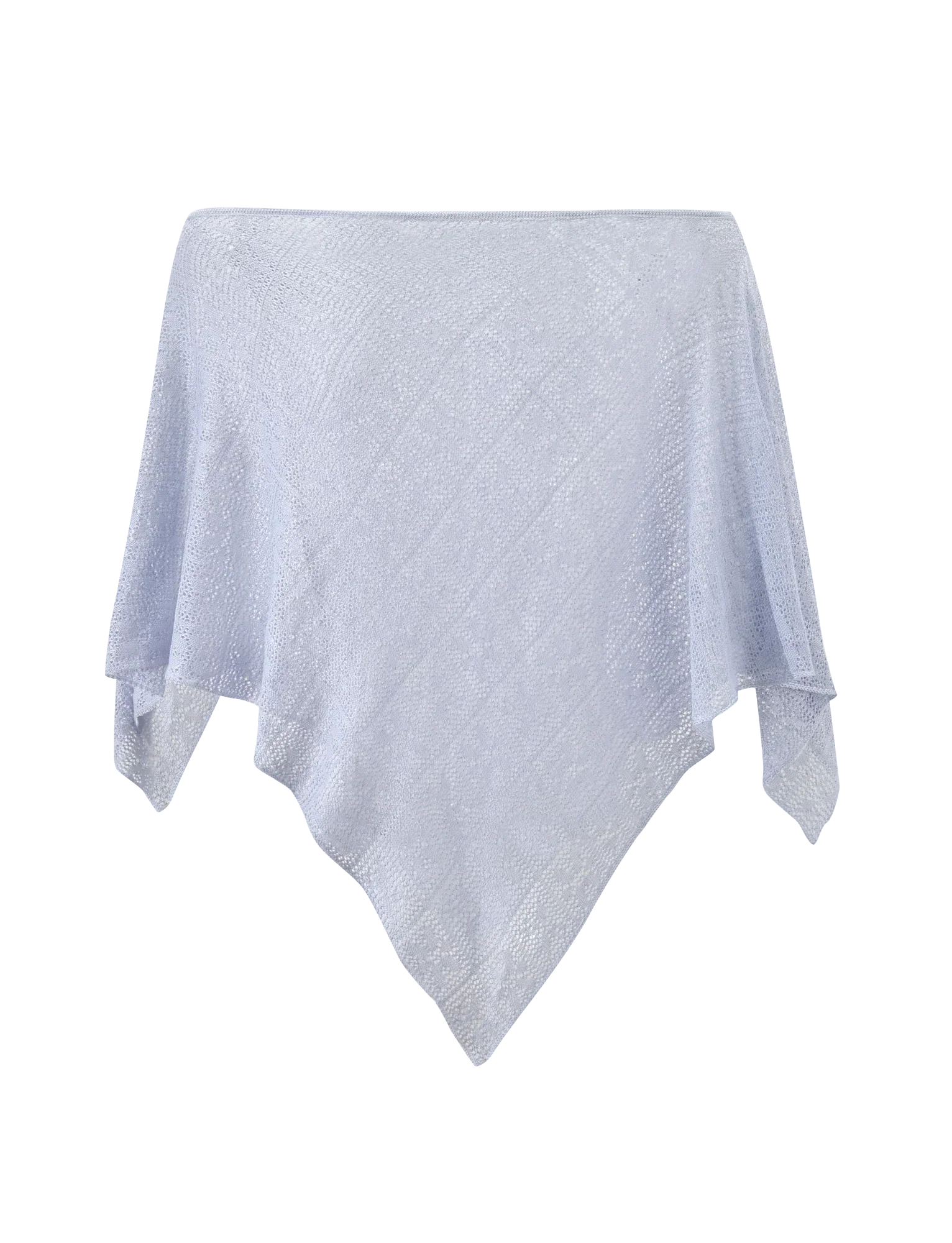 FERN CROCHET PONCHO SILVER