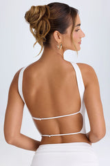 Choker Detail Bandeau Top in White