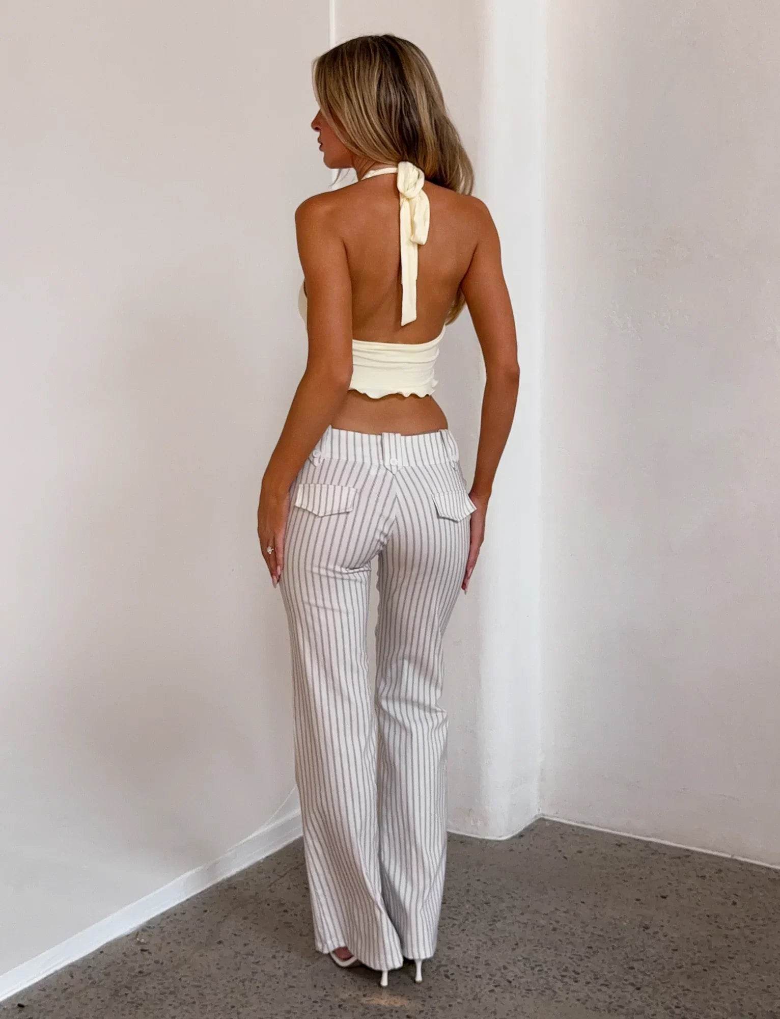 KITTIE PANT IVORY STRIPE