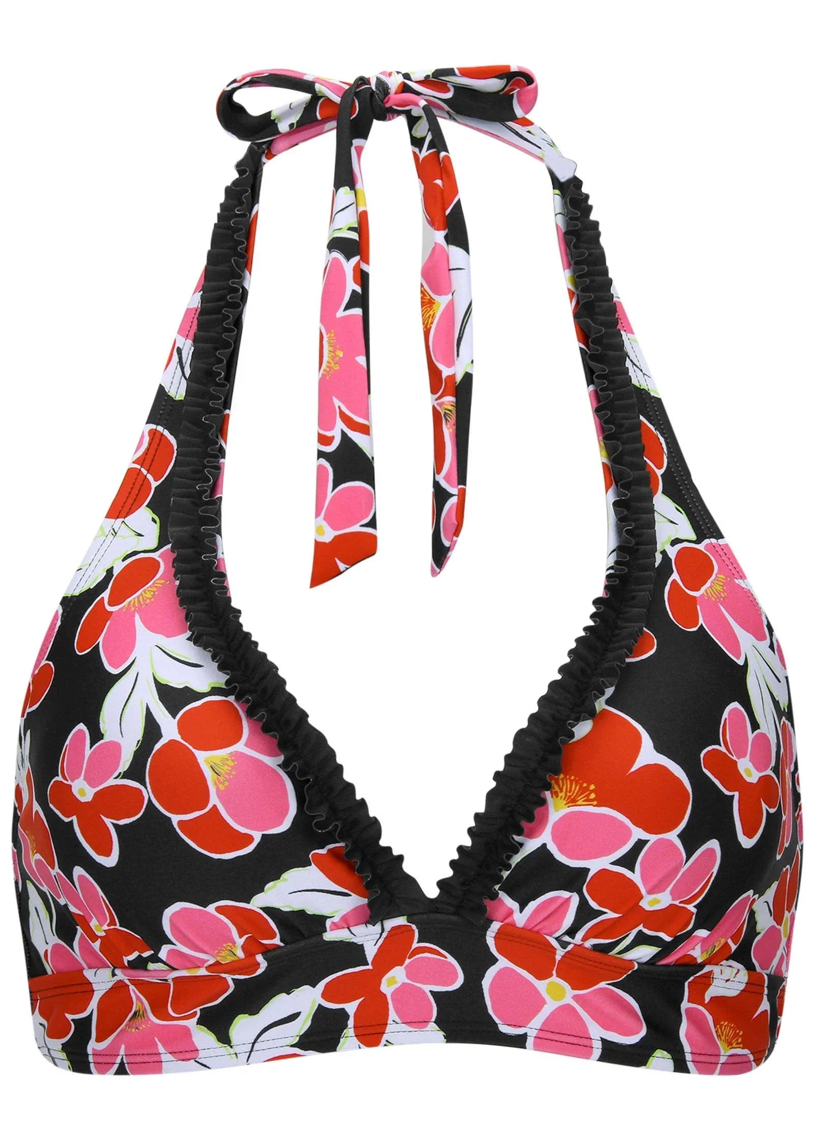 Ruffle Anguilla Bikini Top Cartoon Poppy