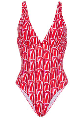 Maldives Plunge Swimsuit Strawberry Fields