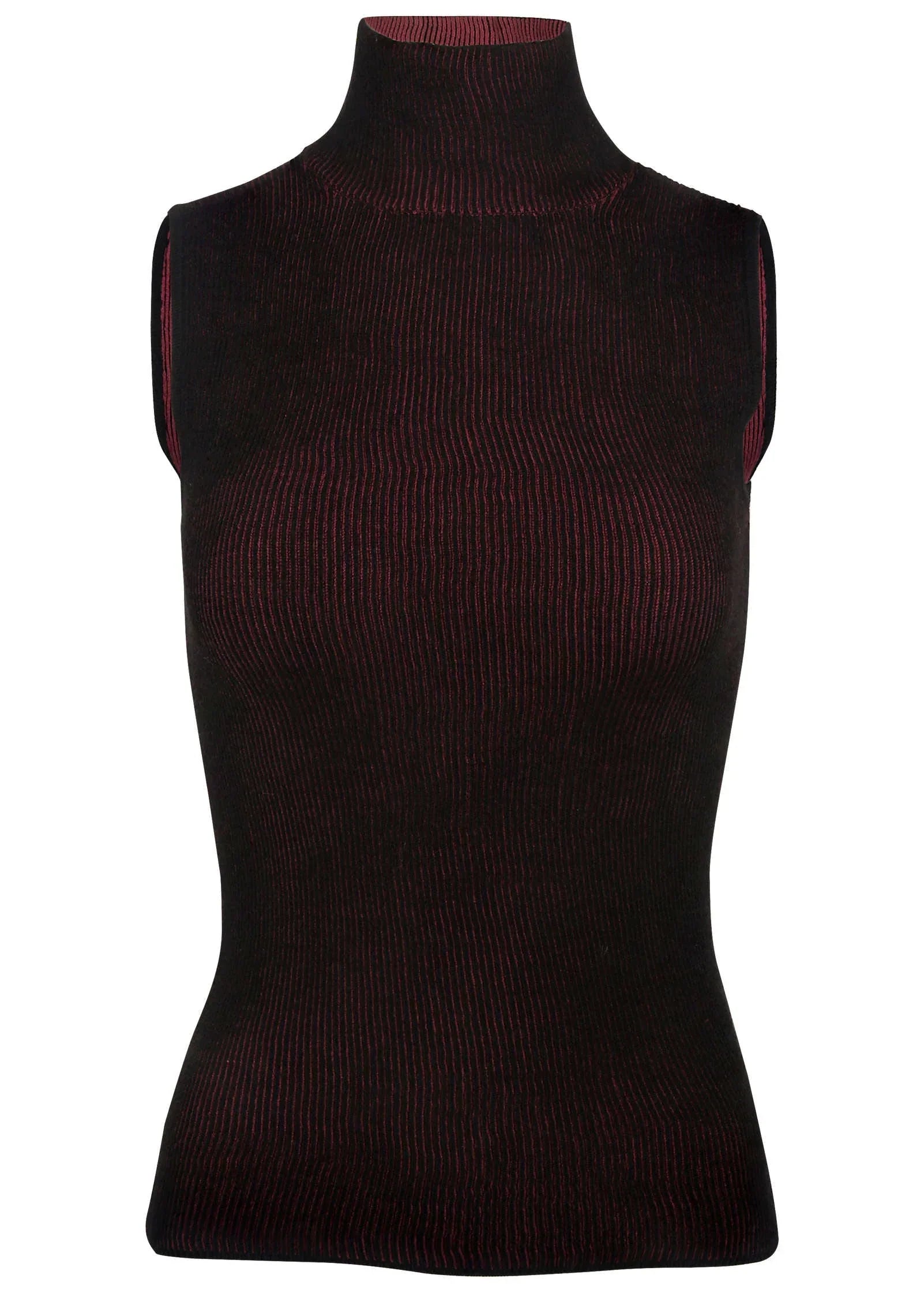 Plaited Tank Sweater Wine