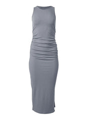 Ribbed Bodycon Midi Dress Seafog