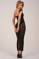 Sweetheart Neck Maxi Dress in Black