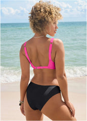 Lovely Lift Wrap Top Hot Pink