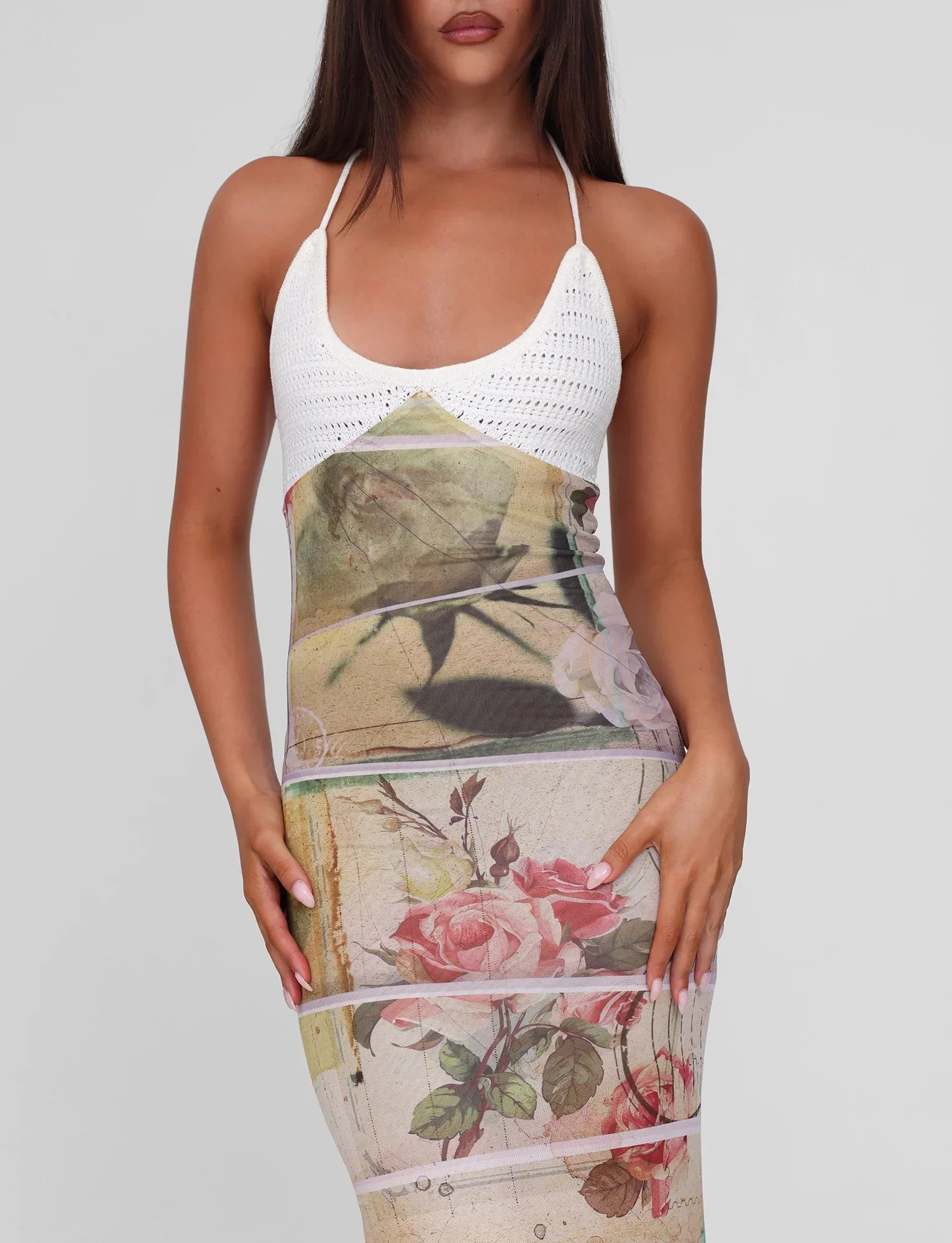 TILLEY MAXI DRESS ROSE POSTCARD