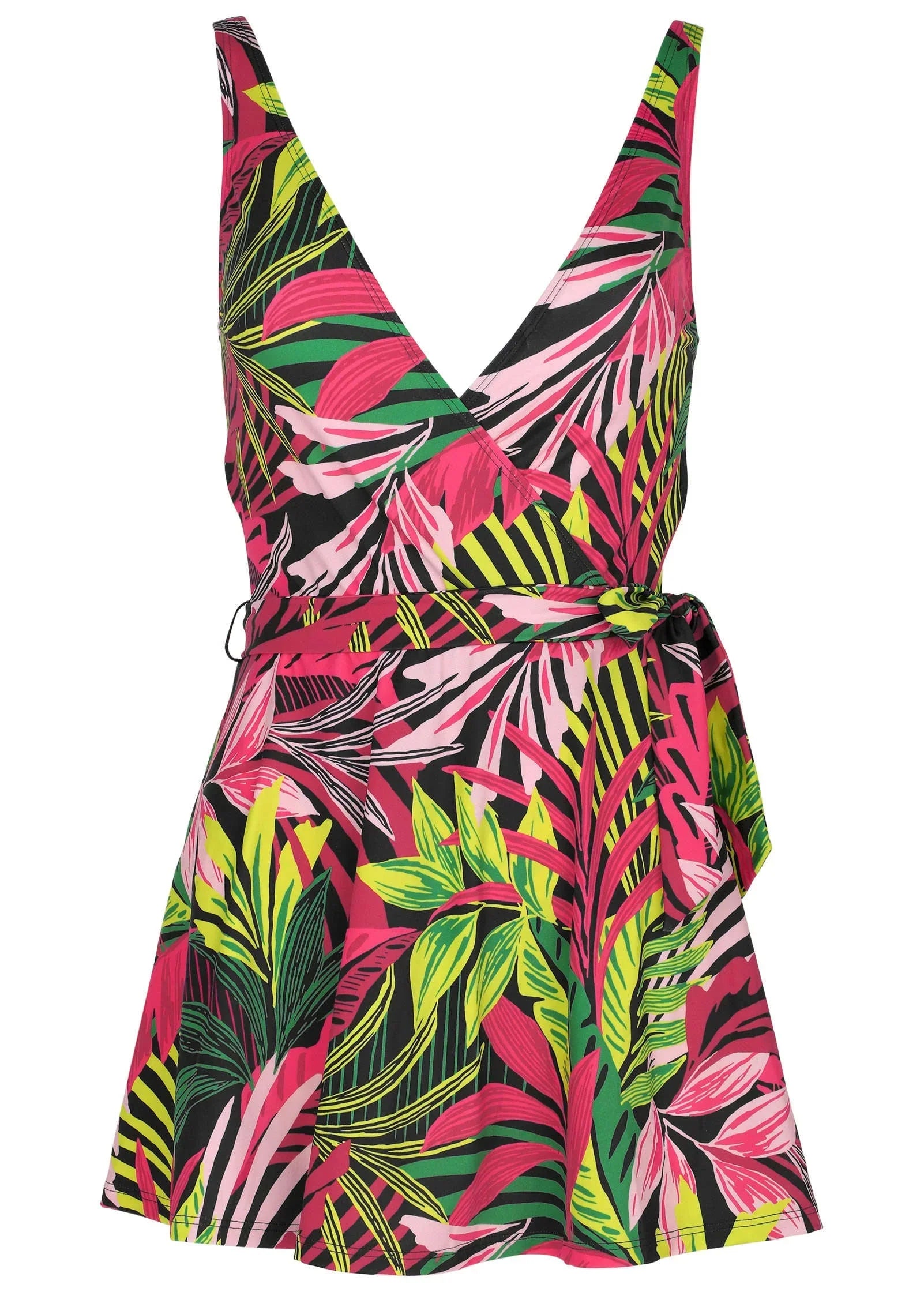 Wrap Swim Dress Polynesian Palm