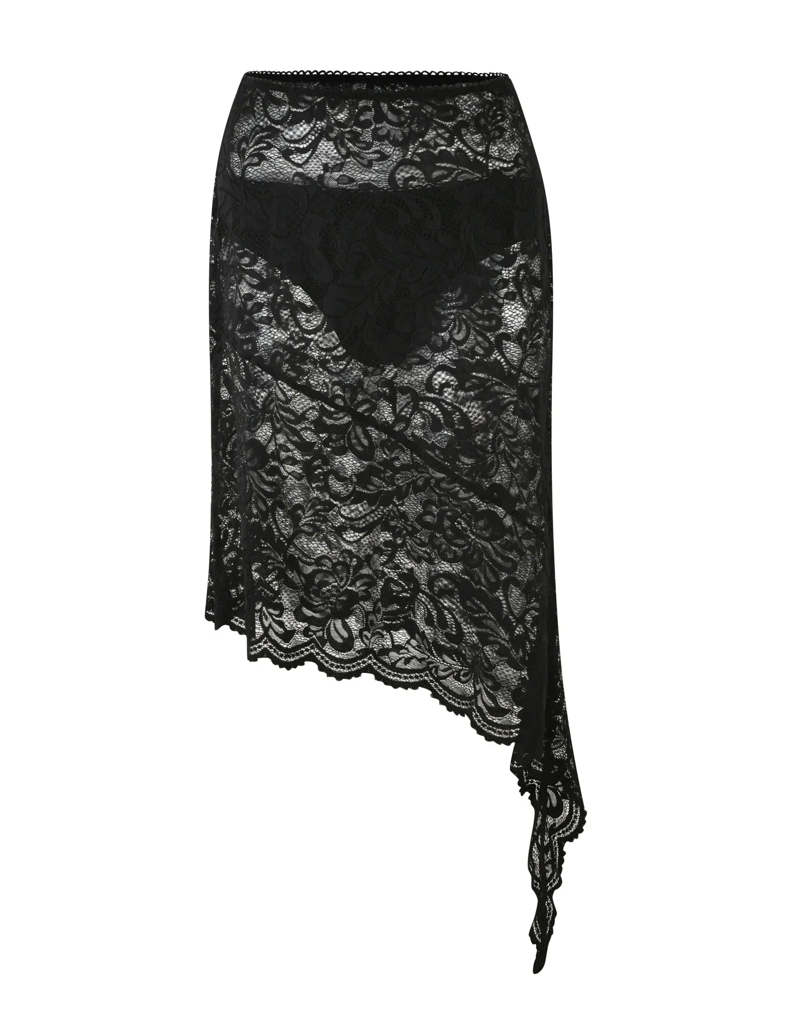 SIYA MIDI SKIRT BLACK LACE BLACK LACE