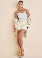 Chino 5 Inch Short Cream