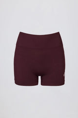 Super Sculpt Seamless Mini Shorts in Burgundy