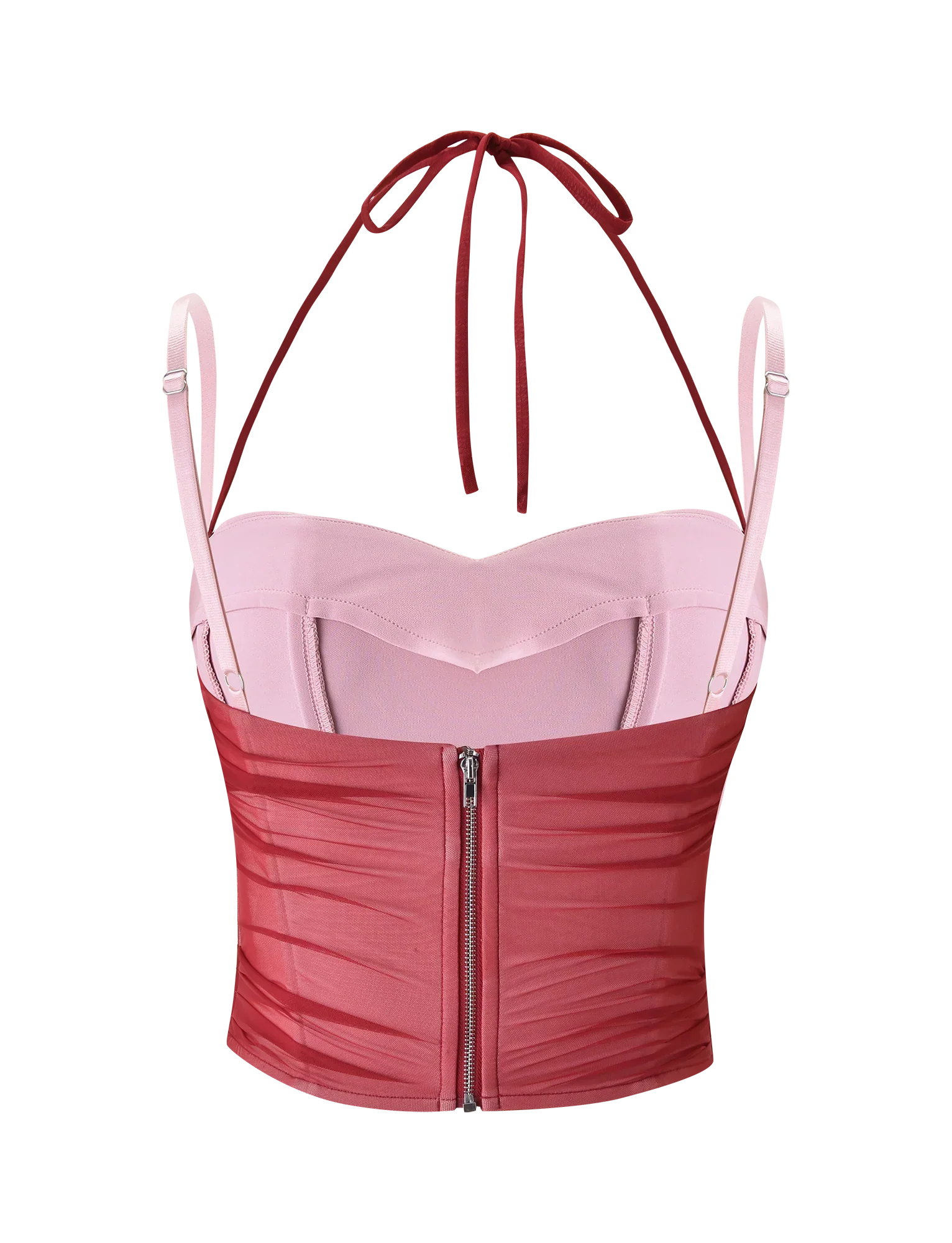 CALINE RUCHED CORSET RED