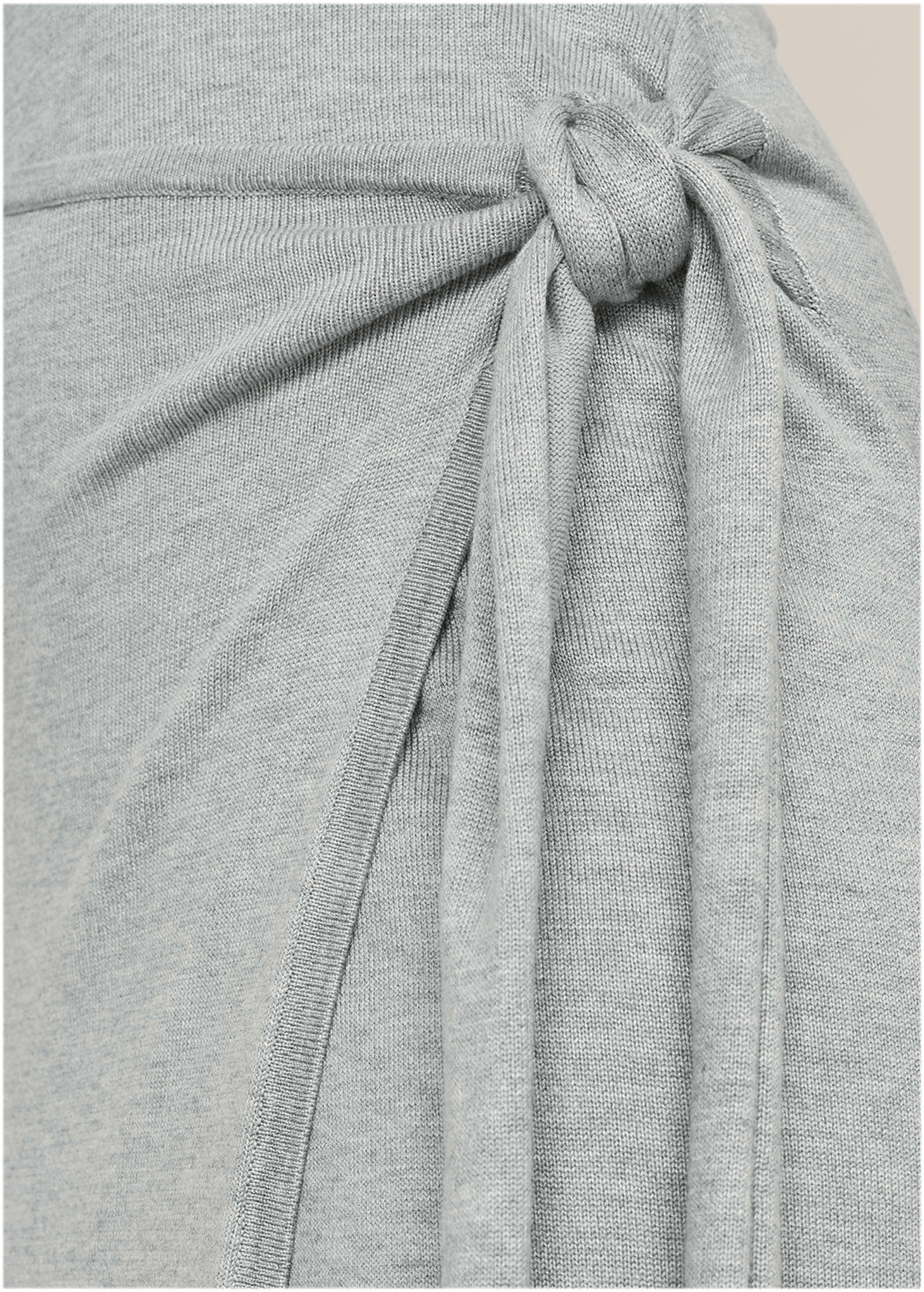 Tie Side Sweater Dress Light Heather Grey
