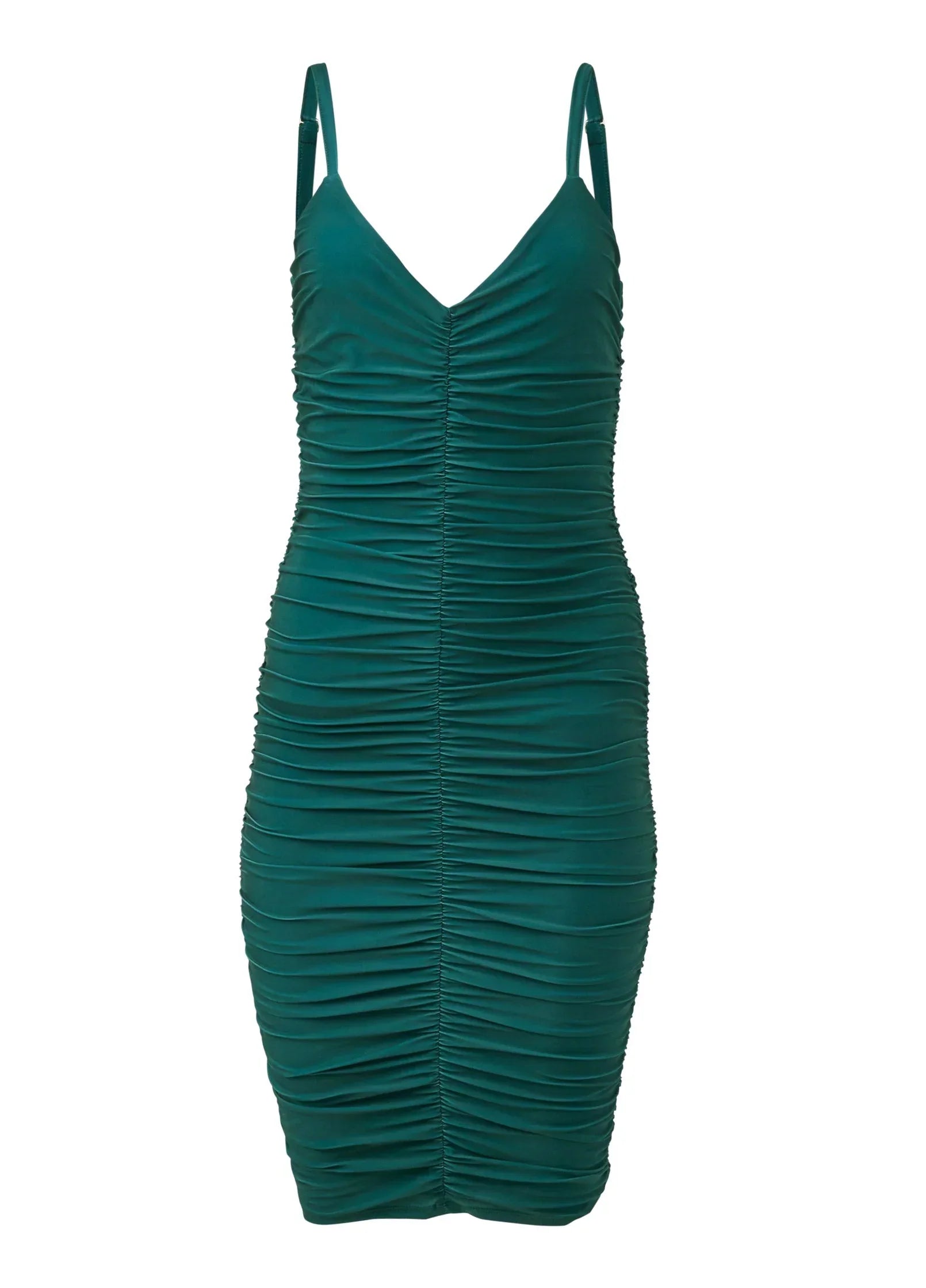 Ruched Mini Dress Green