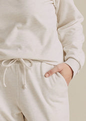Knot Back Top And Pants Set Vanilla Heather
