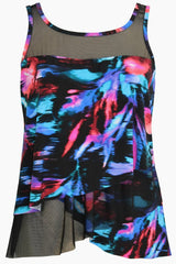 Plus Size Mirage Tankini Top in Fuego Floral