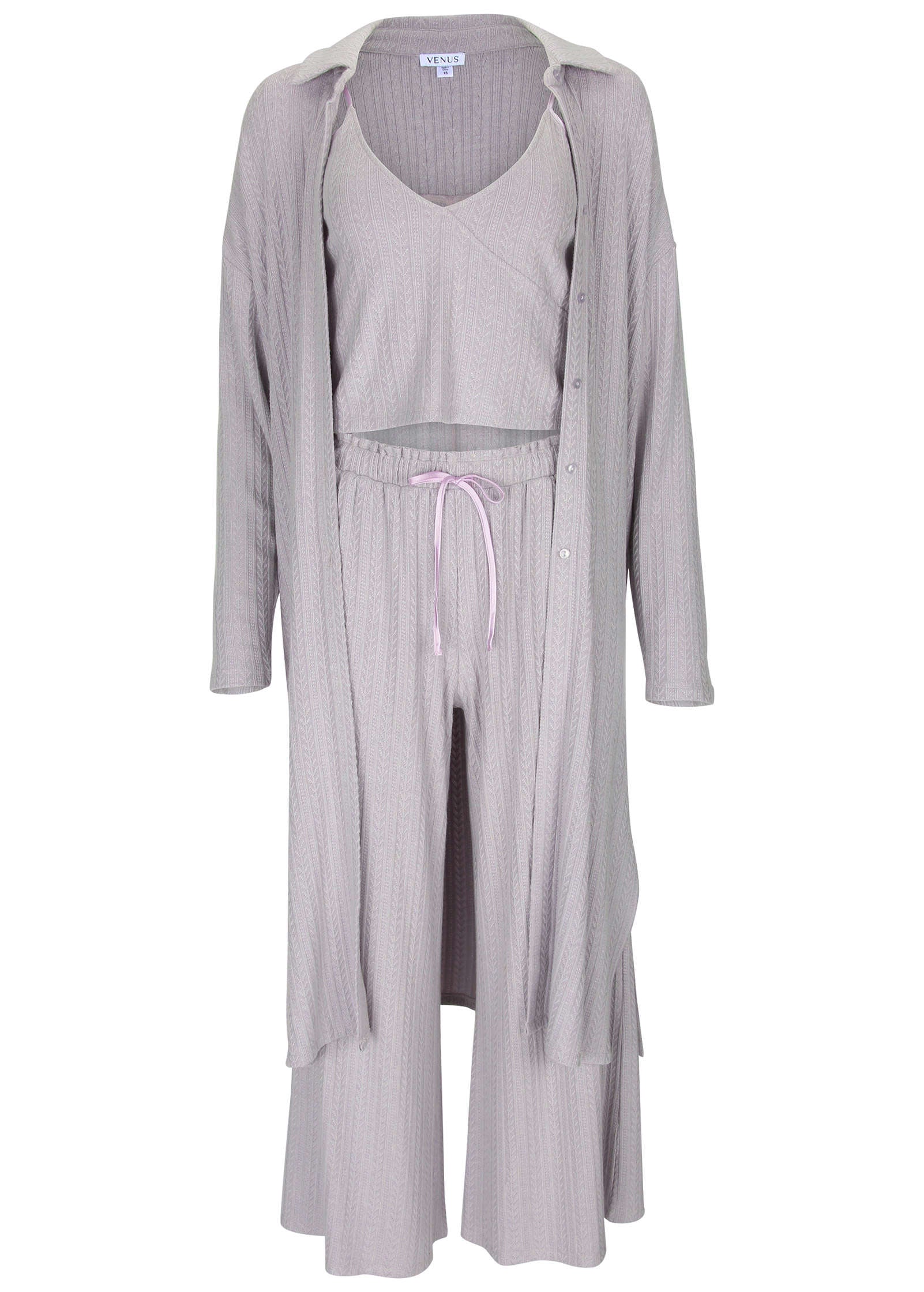 Brunch Knit 3 Piece Set Misty Lilac