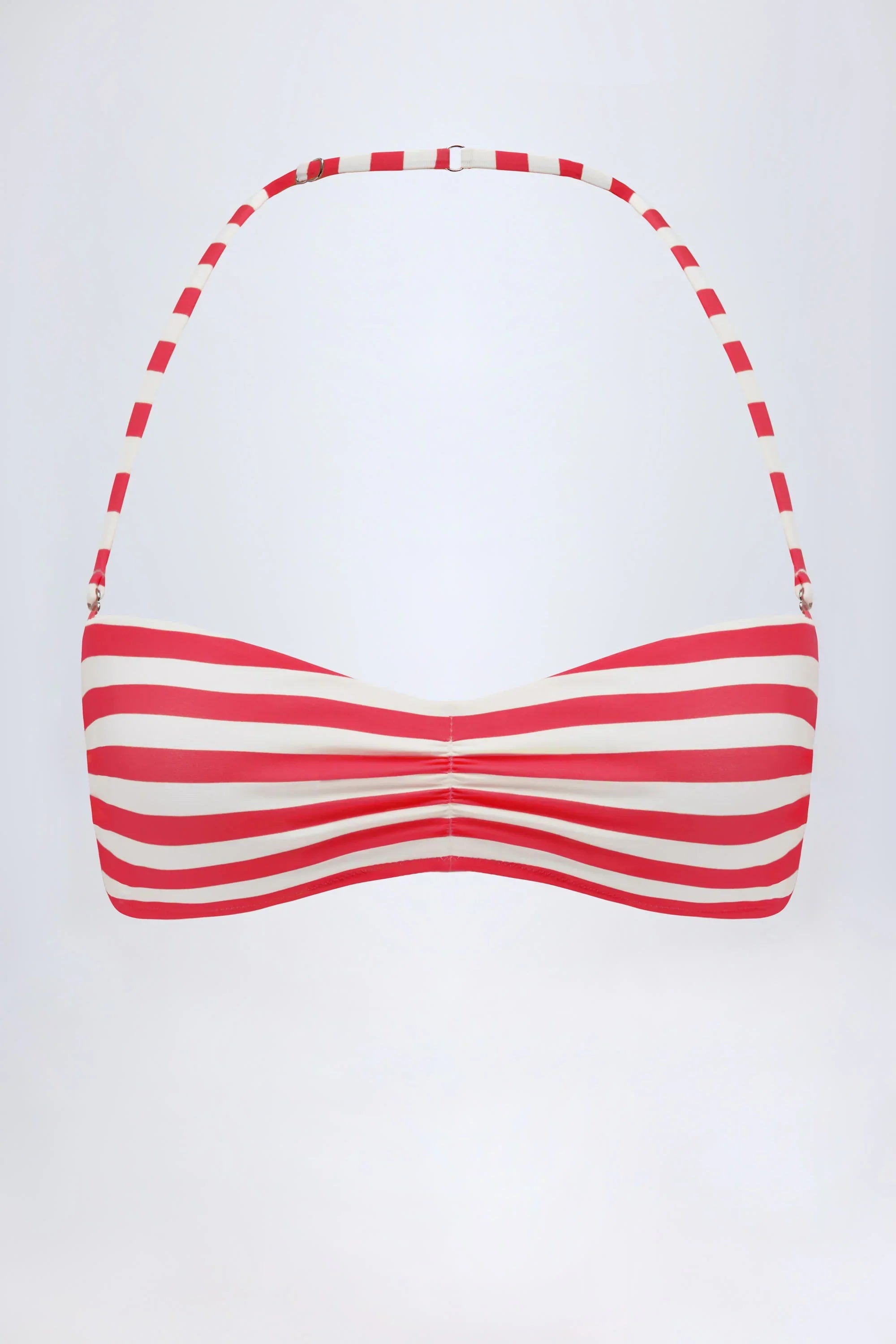 Multiway Bikini Top in Cherry Red Stripe