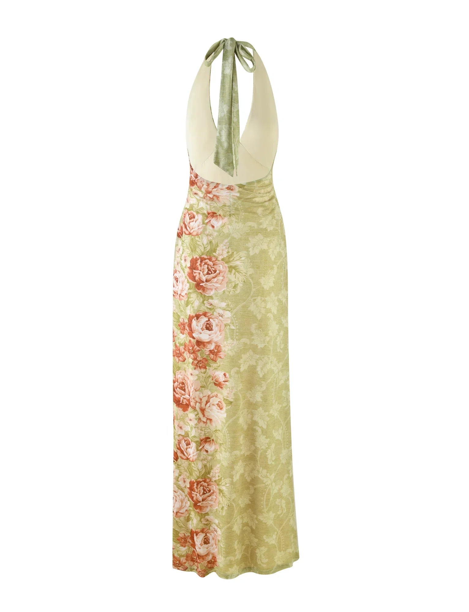 SIRENA MAXI DRESS YELLOW FLORAL ROSE STRIPE