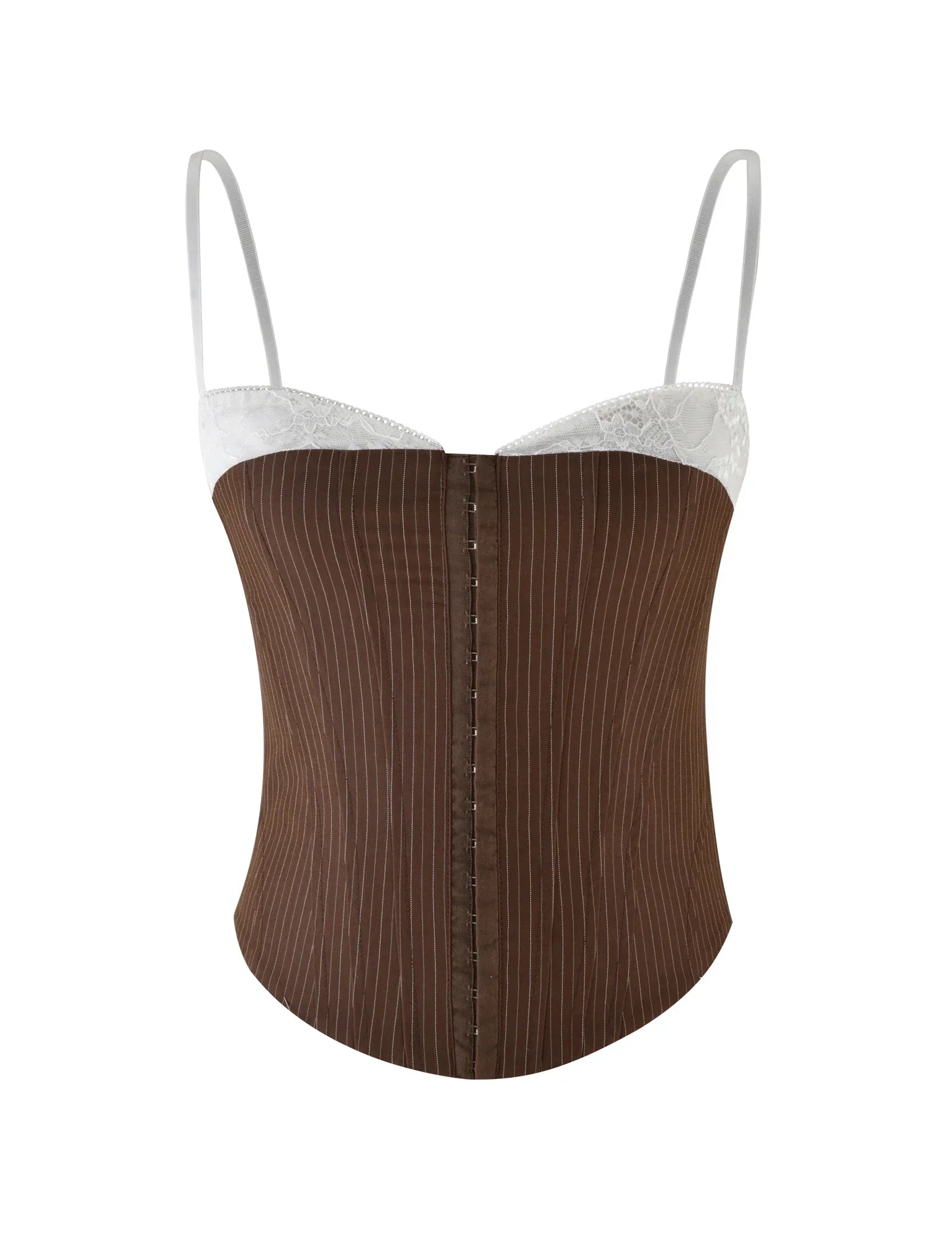 ANTONELLA CORSET 20 BROWN CHOCOLATE CHOCOLATE PINSTRIPE