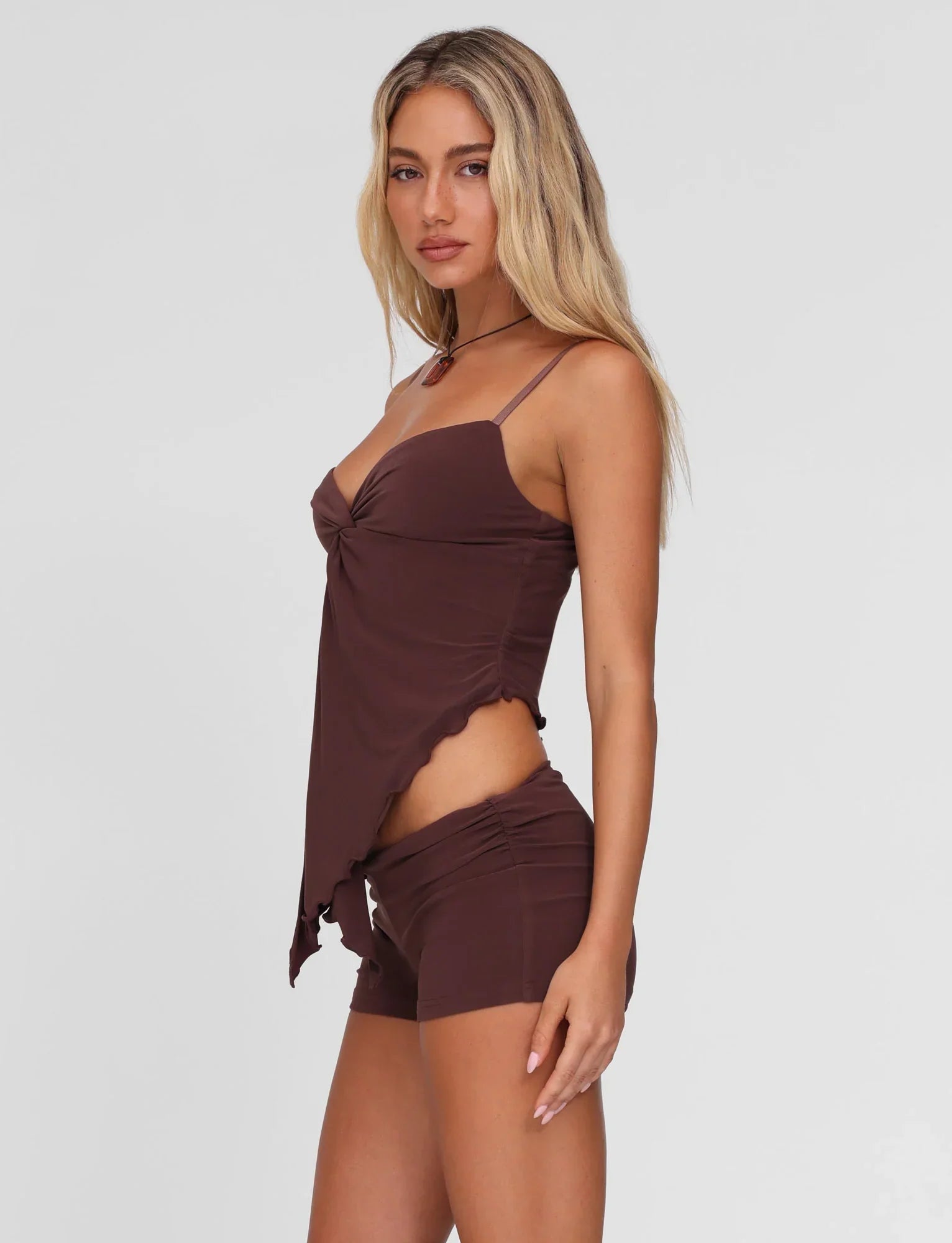 JOVIENNE TOP BROWN CHOCOLATE