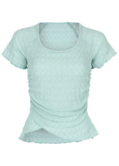 Bubbly Knit Wrap Top Dusty Mint