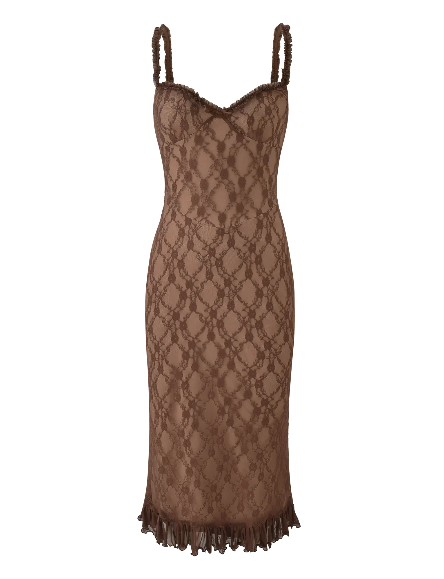 DEJA DRESS BROWN LACE