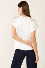 Massi Knitted Neck Satin Tee