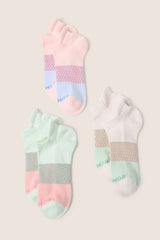 Tri Block Ankle Sock 3 Pack