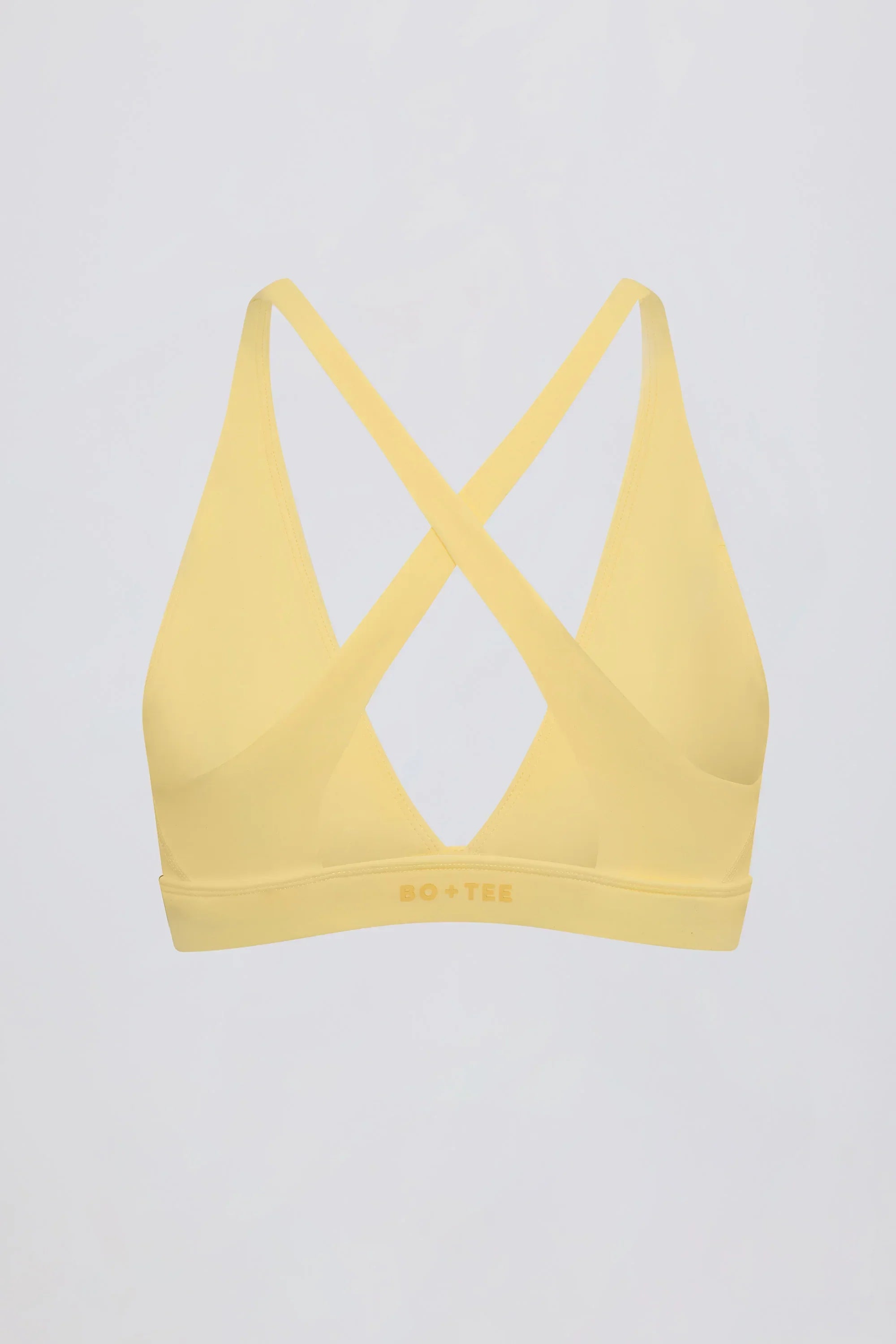 Soft Active Cross Back Sports Bra in Lemon