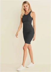Flexrib Mini Dress Jet Black