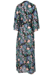Bell Sleeve Long Cover Up Tropical Walks
