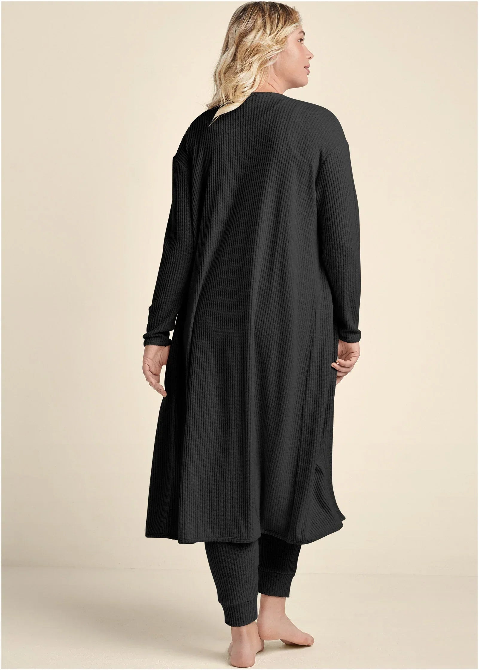 Cozy Waffle 3 Piece Set Black