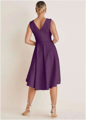 Ruffle High Low Dress Purple