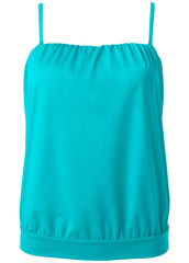 Blouson Bandeau Tankini Top Aqua Reef