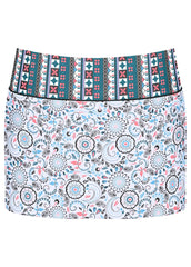 Bohemian Swim Skirt Lotus Flowers