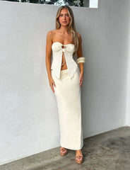 KAROLINA JERSEY SKIRT WHITE OFF WHITE IVORY