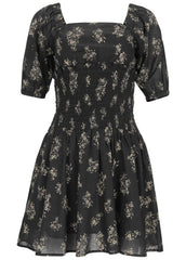 Cotton Voile Mini Dress Tossed Wildflowers
