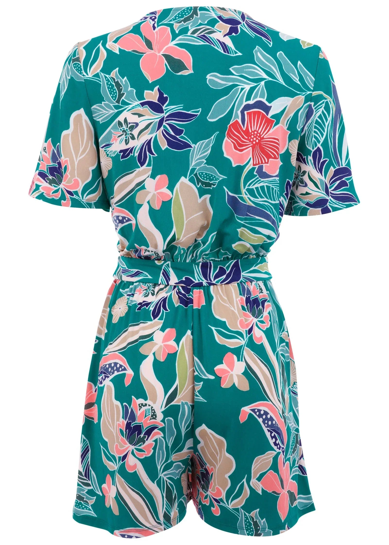 Tie Waist Romper Paradise Floral