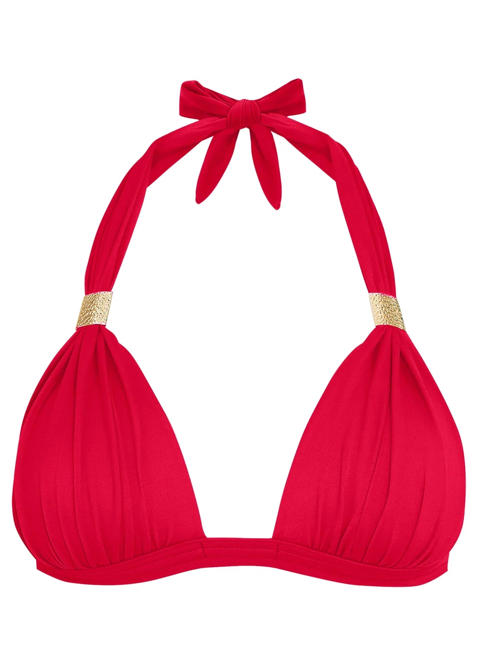 Goddess Push Up Halter Top Red Hot