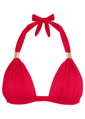 Goddess Push Up Halter Top Red Hot