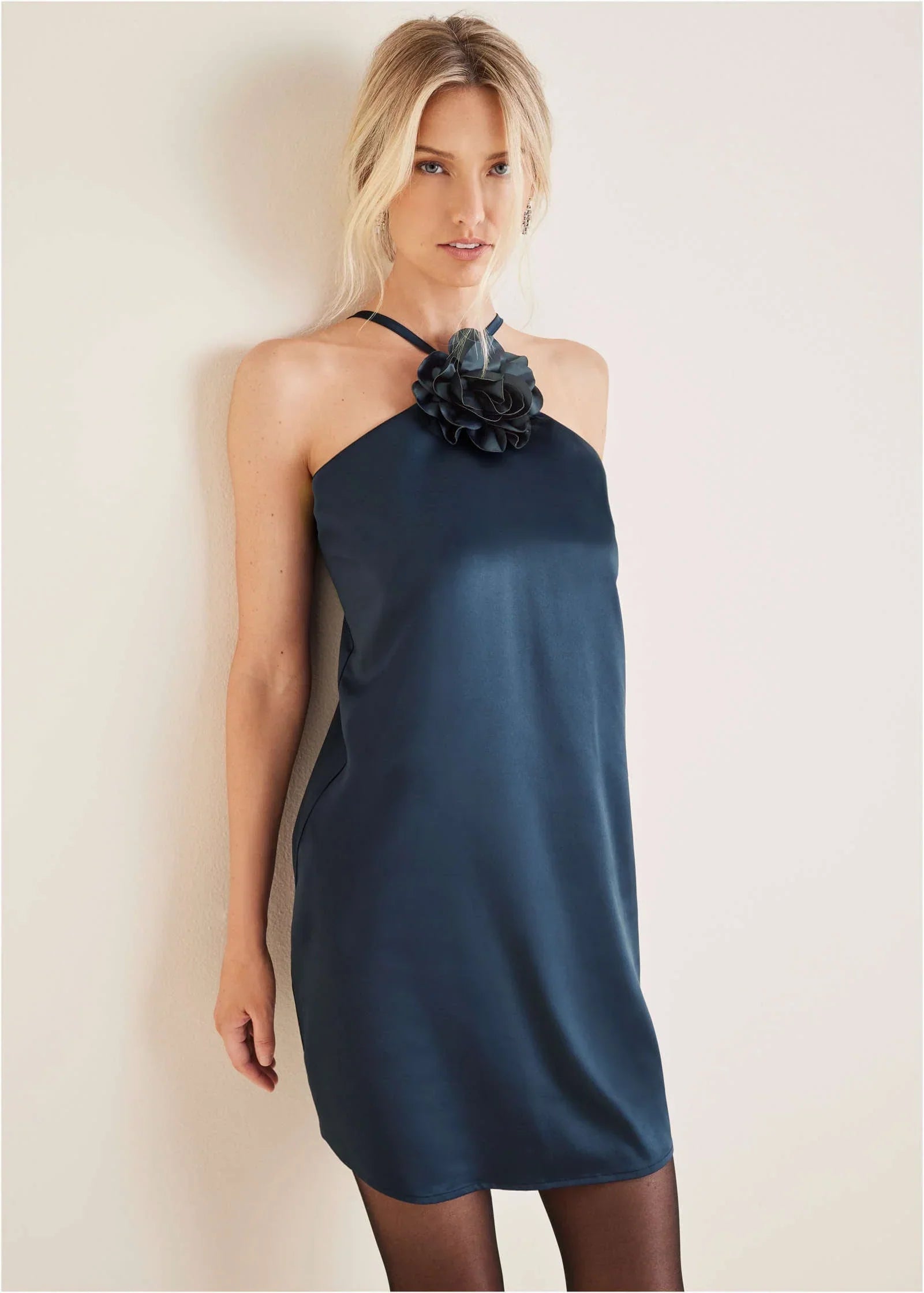 Rosette Halter Mini Navy