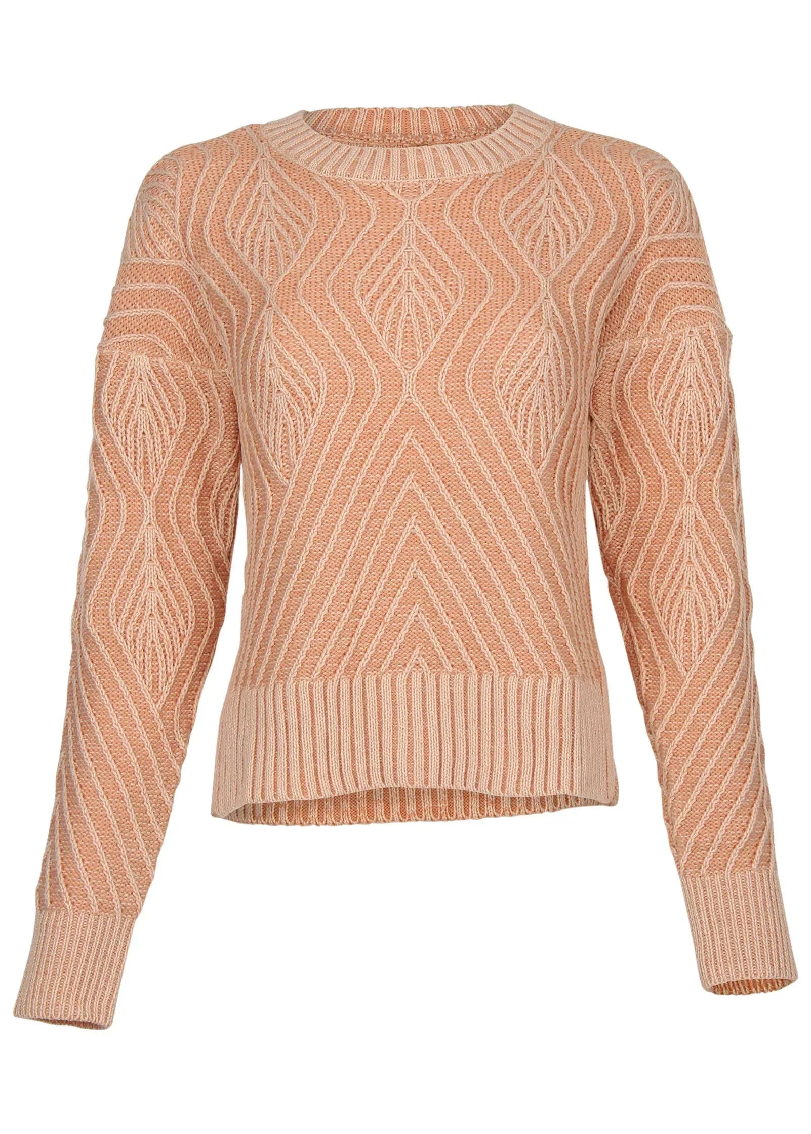 Stitch Interest Sweater Muted Clay