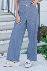 Lennon Navy Striped Pants