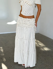 DENALI MAXI SKIRT CREAM DOT